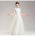Robe blanc de cérémonie fille-demoiselle d'honneur ongueur à la cheville