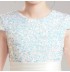 Robe blanc de cérémonie fille-demoiselle d'honneur ongueur à la cheville