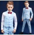 Completo cerimonia bambino / ragazzo azzurro 5 pz 110-165cm