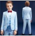 Completo cerimonia bambino / ragazzo azzurro 5 pz 110-165cm