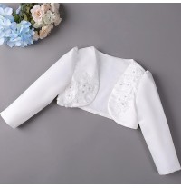 Embroidered Girl Formal Bolero Ivory 80-150cm