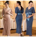 Vestito lungo in pizzo gravidanza e allattamento