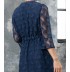 Robe longue en dentelle pour la grossesse et l'allaitement à manches 3/4