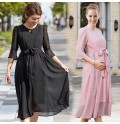 Formal dress set for pregnancy and breastfeeding 3/4 sleeve
