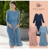 Vestito gravidanza e allattamento da cerimonia a maniche lunghe