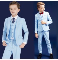 Sky blue formal suit for boy 5 pcs set 110-170 cm