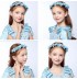 Decorated pink or blue flowers girl headband