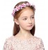 Decorated pink or blue flowers girl headband