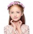 Decorated pink or blue flowers girl headband