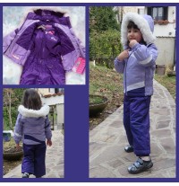 Unisex Baby Snowsuit Ski Dress 4 - 7 years Violet